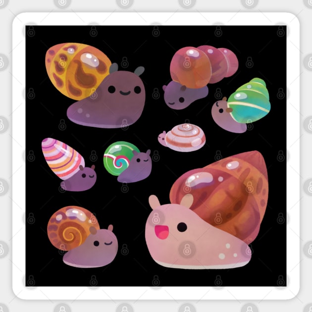 Land snail Sticker by pikaole